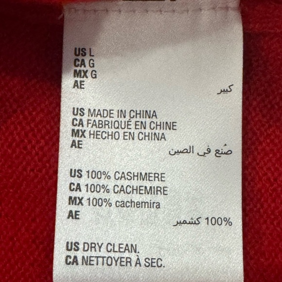 Charter Club Red Cashmere Sweater - Picture 5 of 10